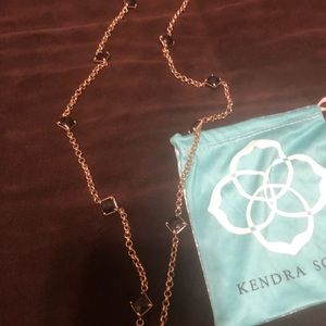Kendra Scott black and gold necklace